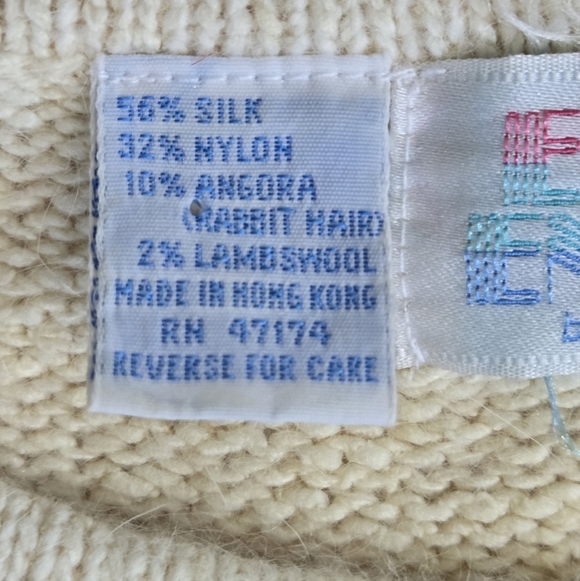 VTG Extra energy by de rotchild sequins wearable art silk angora wool sz M - Picture 5 of 8